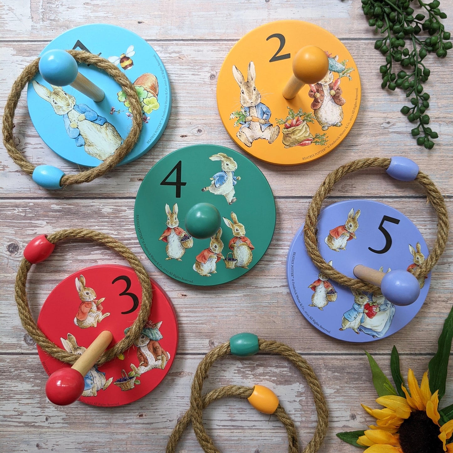 Peter rabbit ring toss set